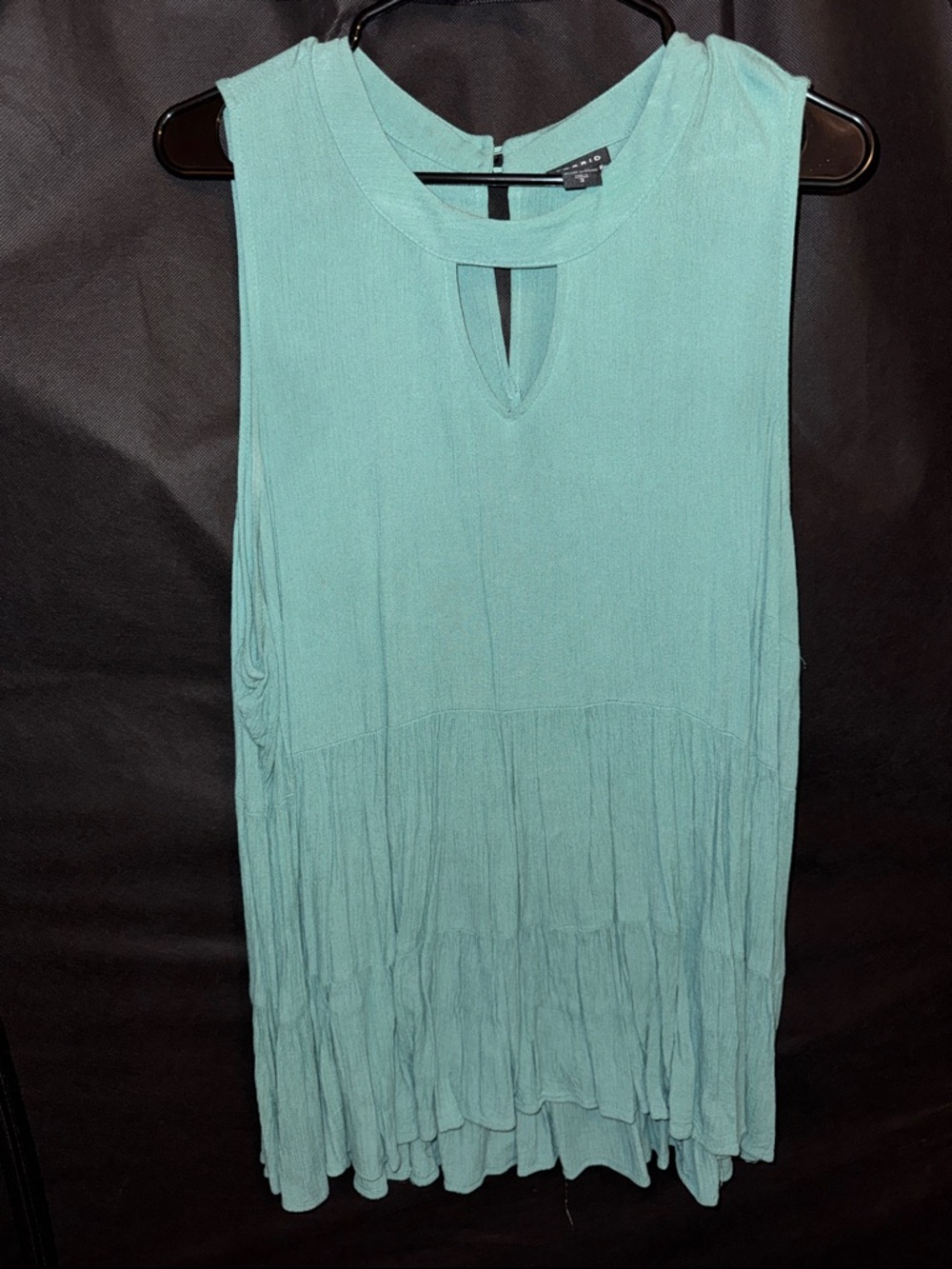 Torrid Sleeveless Teal Tiered Swing Top